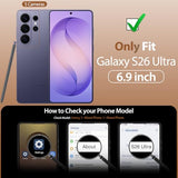 for  Galaxy S26 Ultra Case, Compatible with MagSafe, Premium Leather Luxury Slim PU Non-Slip Grip Shockproof Protective Cover Magnetic Phone