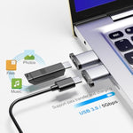 Usb To Usbc Adapter 6 Pack,Usb A To Usb C Adapter,Usb 3.0 To Usb C Female,Usbc Otg Converter For Iphone,Macbook,Laptop,Charger,Car Play,Grey