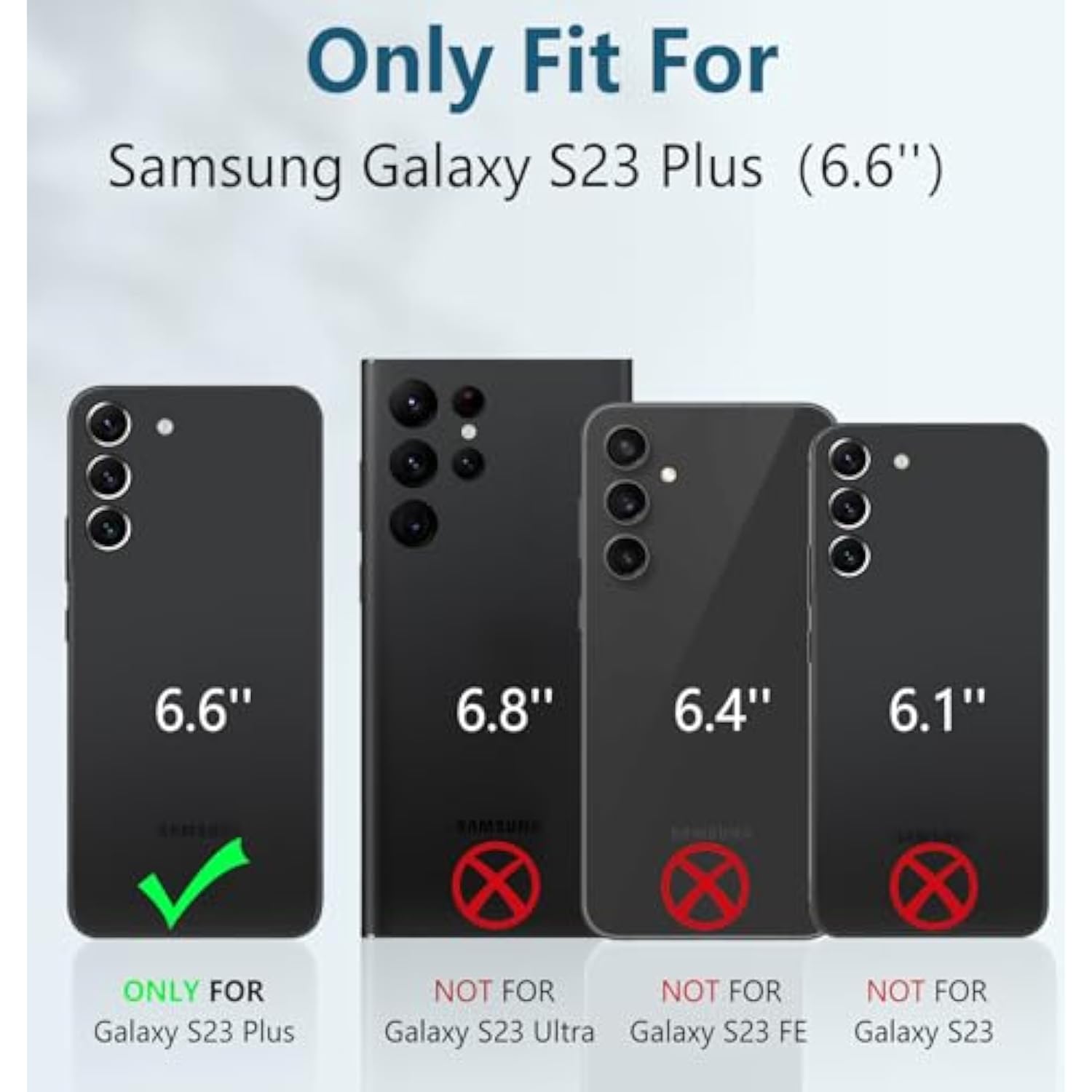 For Samsung-Galaxy S23+Plus Case: Dual Layer Protective Textured Cover & Rugged Tpu Shell With Kickstand | Military Grade Drop Protection | Heavy Duty Cell Phone Protector(Blue)
