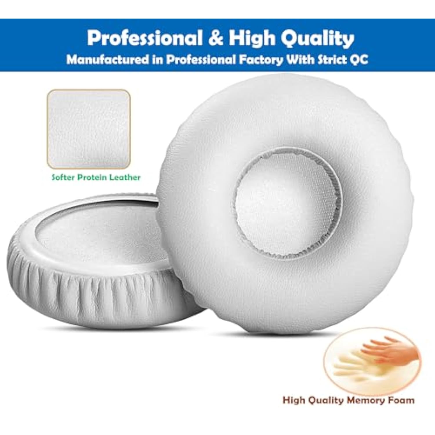 Ear Pads Replacement Cushion Earpads Compatible With House Of Marley Positive Vibration 2 Wireless Headphone,Replacement Ear Pad With Skin-Friendly Soft Protein Leather And Memory Foam