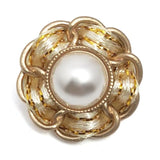 Faux Pearl Sewing Shank Buttons Hollow Edge White Ribbon Interweave Me