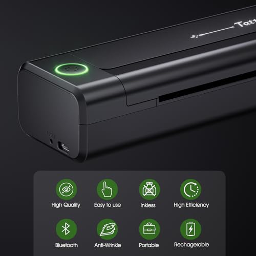 H1 Tattoo Stencil Printer For Tattooing,Wireless Bluetooth Tattoo Printer Machine,Portable Thermal Printer Copier,10 Transfer Papers,Compatible With Smartphone & Pc