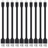 6" Flat USB-A to USB-C Cable - 10-Pack Fast-Charging and Data Sync