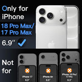 Infinity AR Screen Protector for iPhone 17 Pro Max, AR Anti-Reflective Coating, 9H+ 3D Full Coverage Tempered Glass, Military-Grade Shatterproof,