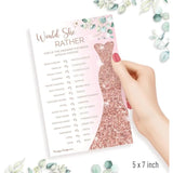 Prestige Would She Rather Bridal Shower Game + He Said She Said Bridal Shower Games (50 Guests / 2 Games) | Wedding Shower Games, Bridal Games For Showers, Him Or Her Bridal Party Games Cards, Favors