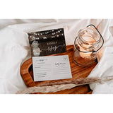 50 Rustic Mason Jar Rsvp Postcards For Wedding, Response Cards, Reply Cards Perfect For Bridal Shower, Rehearsal Dinner, Engagement Party, Baby Shower