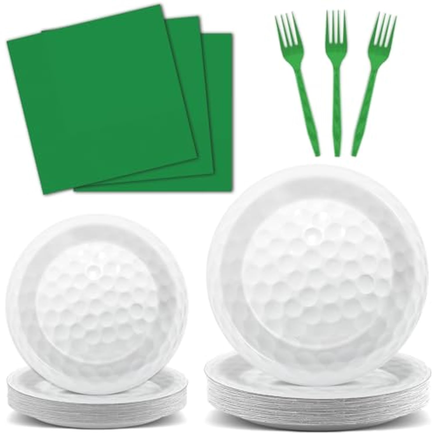 100 Pcs Golf Party Supplies Plates And Napkins Set Golf Birthday Party Decorations Paper Tableware Dinnerware Kit Disposable Sports Golf Ball Themed Party Decor Favors For Kids Serves 25