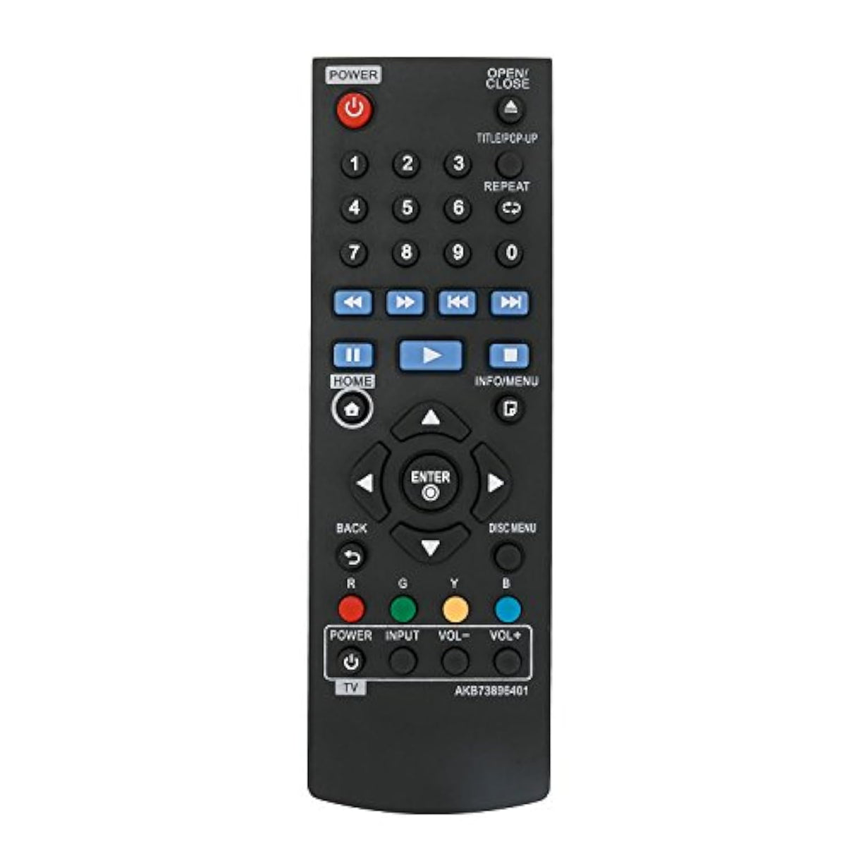 New AKB73896401 Replace Remote for LG BLU RAY DISC DVD Player BP135 BP145 BP155 BP175 BP255 BP300 BP335W BP340 BP350 BPM25 BPM35 UP870 UP875 BP550