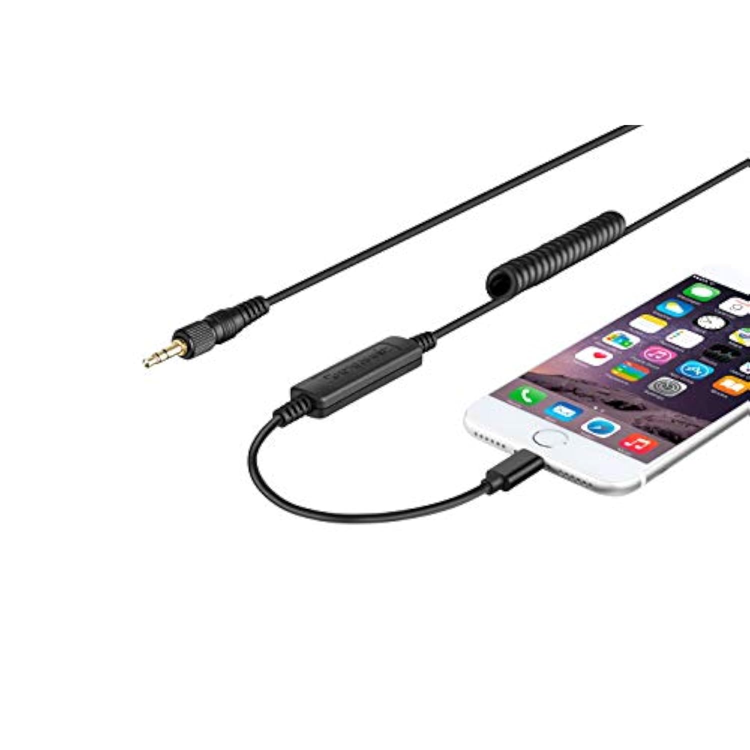 Saramonic Locking 1/8" TRS Male to Apple Lightning Output Cable for iPhone & iPad (LC-C35), Locking 3.5mm