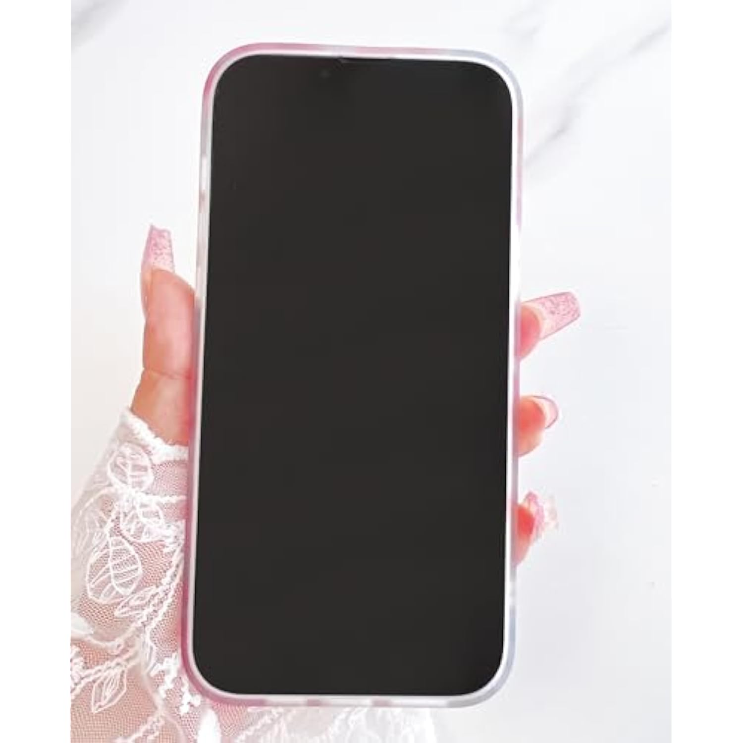 For Iphone 15 Plus/14 Plus Case 6.7 Inch,Cute Flower Design For Women,Shell Pattern Soft Bumper Lightweight Fit Shockproof Phone Cover,Pink Floral