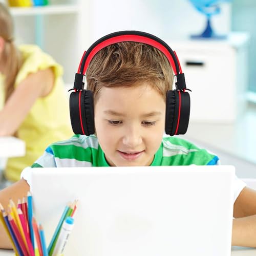 i37 Kids Headphones for School Children Girls Boys Teens Foldable Adjustable On Ear Headphones with 3.5mm Jack for Smartphones Chromebook Laptop