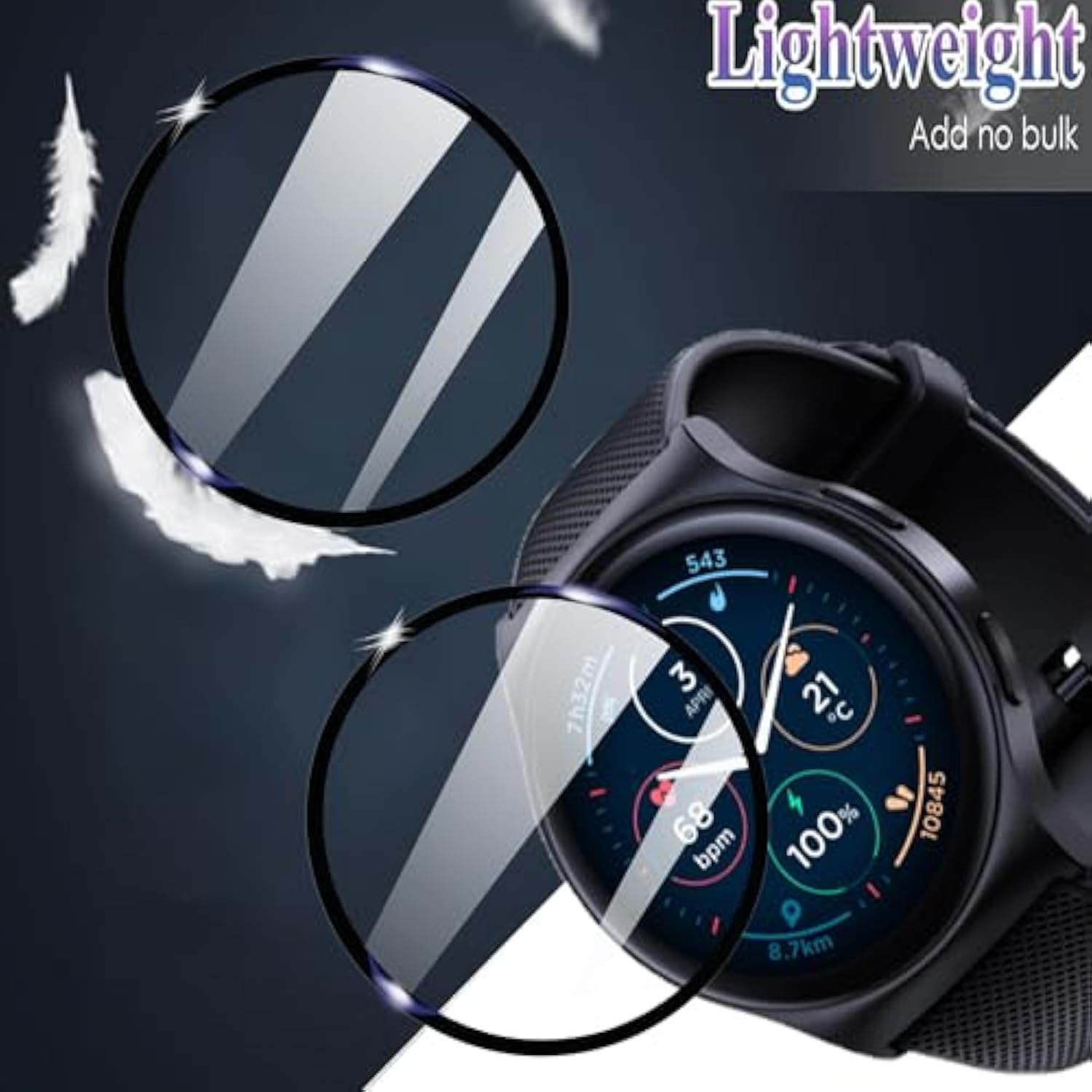 Compatible For Moto Watch 120 Screen Protector, [3 Pack] 3D Full Coverage Pet Soft Screen Protector Film Compatible For Moto Watch 120 (3 Pack)