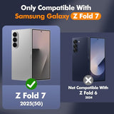for  Galaxy Z Fold 7 Case Wallet with Card Holder RFID Blocking S Pen Holder Leather Heavy Duty Shockproof Protective Flip with Magnetic Clasp