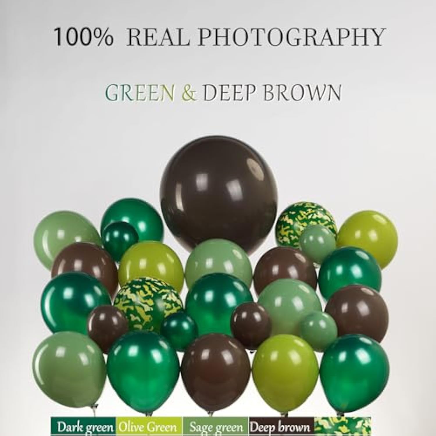 Dinosaur Balloon Arch Garland Kit 117 Pcs Dark Green Sage Green Brown Dino Foil Balloons For Kids Boys Jungle Safari Dinosaur Theme Tailgate Party Baby Shower Decoration Supplies