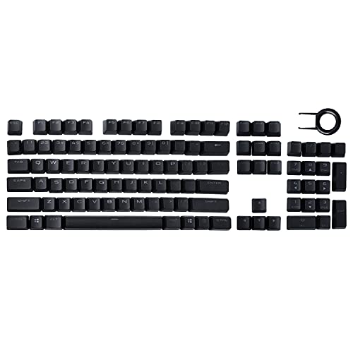 Pbt Double-Shot Full Set 104 Key Keycaps Us Layout Replacement For Corsair K70 Rgb Mk.2 Se Mechanical Keyboard Backlit (Black)