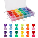 2880PCS Pony Beads Kit – 24 Colors, Large Hole Beads for Jewelry & Hair Crafts
