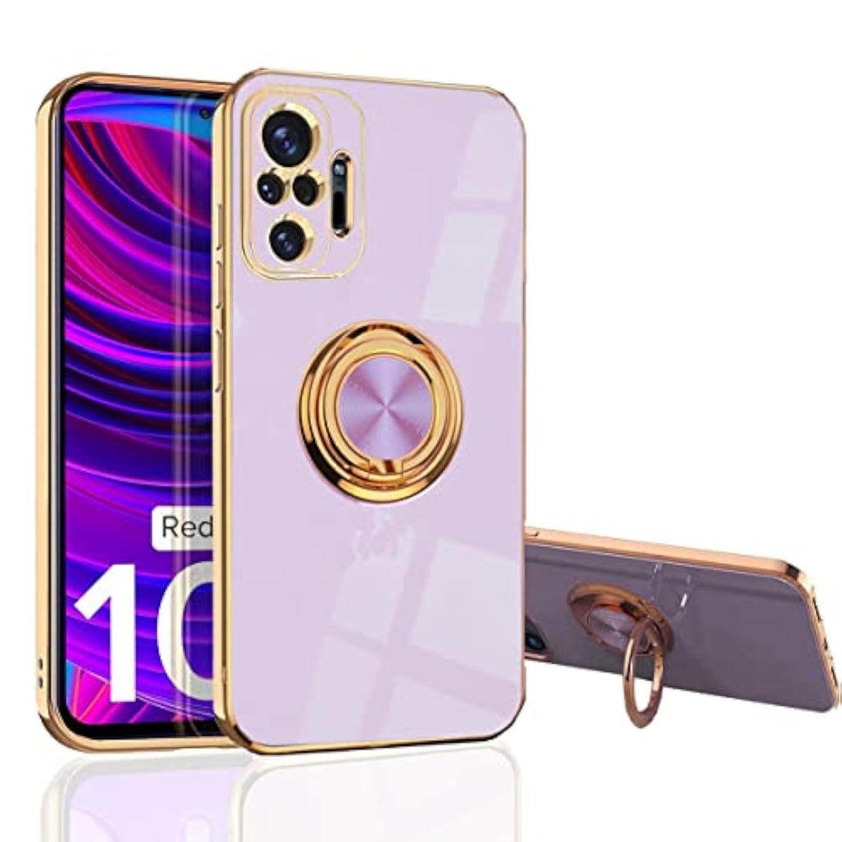 Redmi Note 10 Pro Case, [360° Kickstand] Support Magnetic Car Mount