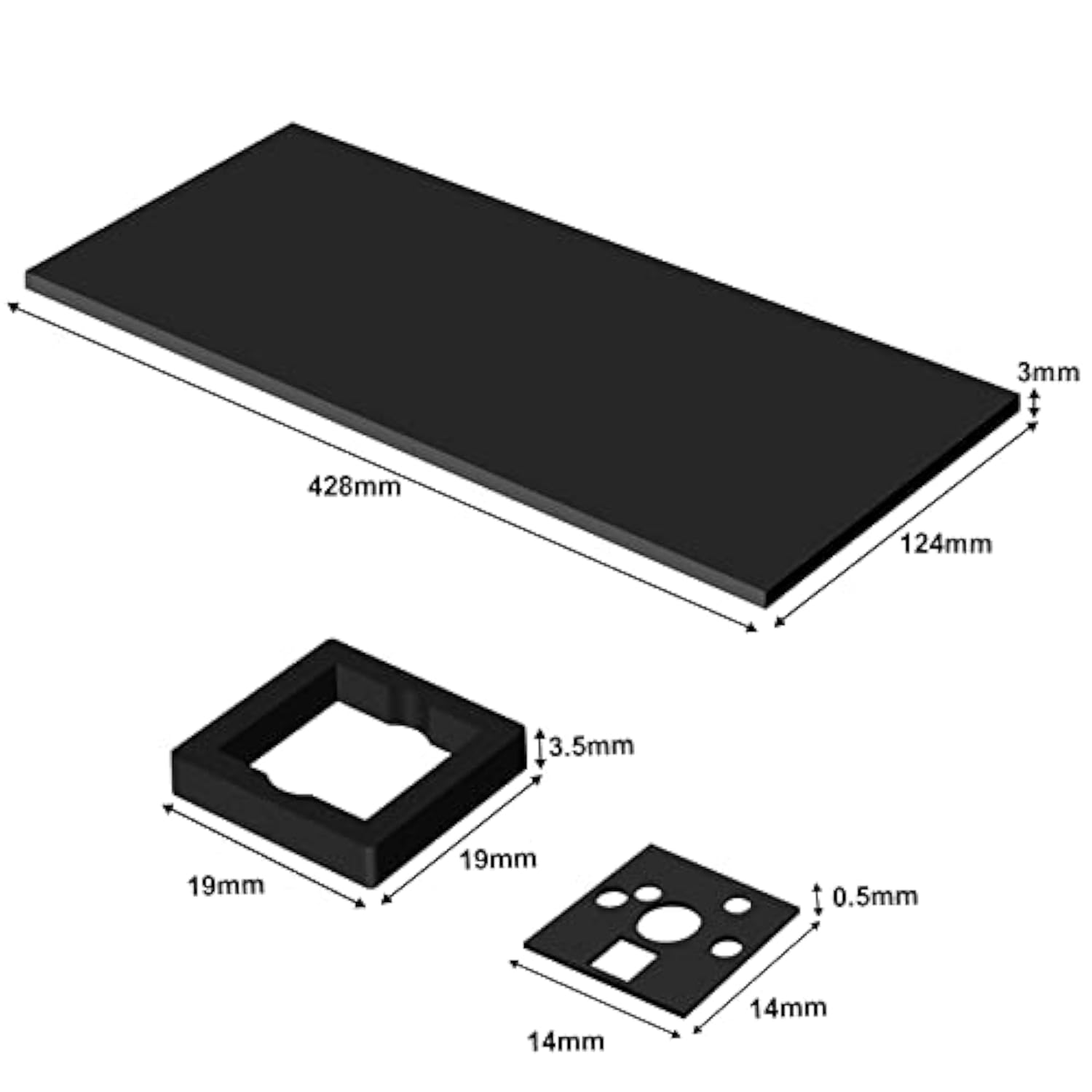 Runjrx Keyboard Switch Pads, Poron Foam,Eva Keyboard Pcb Modular Foam For Diy