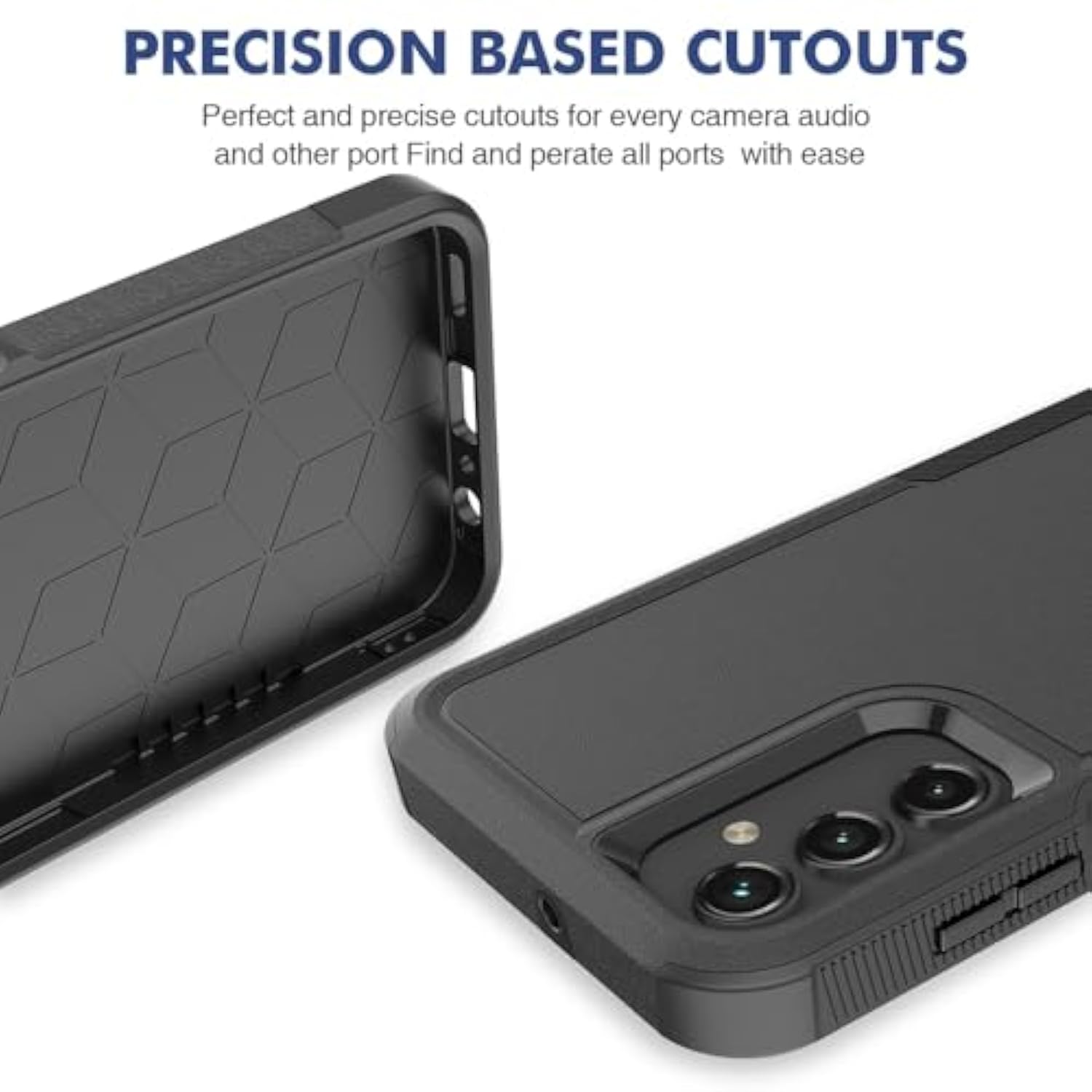 For Samsung Galaxy A15 5G Case: Dual Layer Protective Heavy Duty Cell Phone Cover Shockproof Rugged With Screen Protector - Protection Bumper Tough - Samsung Galaxy A15 5G 2024, Black