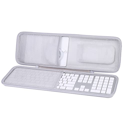 Hard Case Replacement For Apple Magic Keyboard With Touch Id And Numeric Keypad + Apple Magic Mouse (White Case)