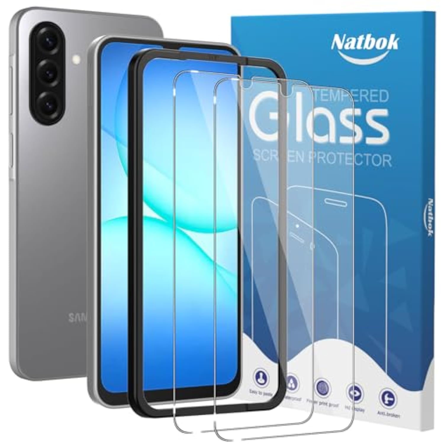 2 Pack Compatible With Samsung Galaxy A17 5G Screen Protector,With Alignment Frame,9H Tempered Glass Film,Hd Clear Scratch Resistant,Bubble-Free For Galaxy A17 5G Screen Protector.