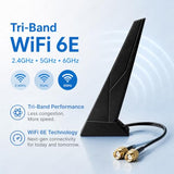 Laptops Wifi 7 Antenna 2T2R Wifi6 Dual Band 2.4Ghz 5Ghz 6Ghz Rp-Sma For Msi Z790 Z790-A X670 X670E B760 B760M Z690 X570 B550 B460I B550I Motherboard Wi-Fi 6E For Pc Desktop Computer