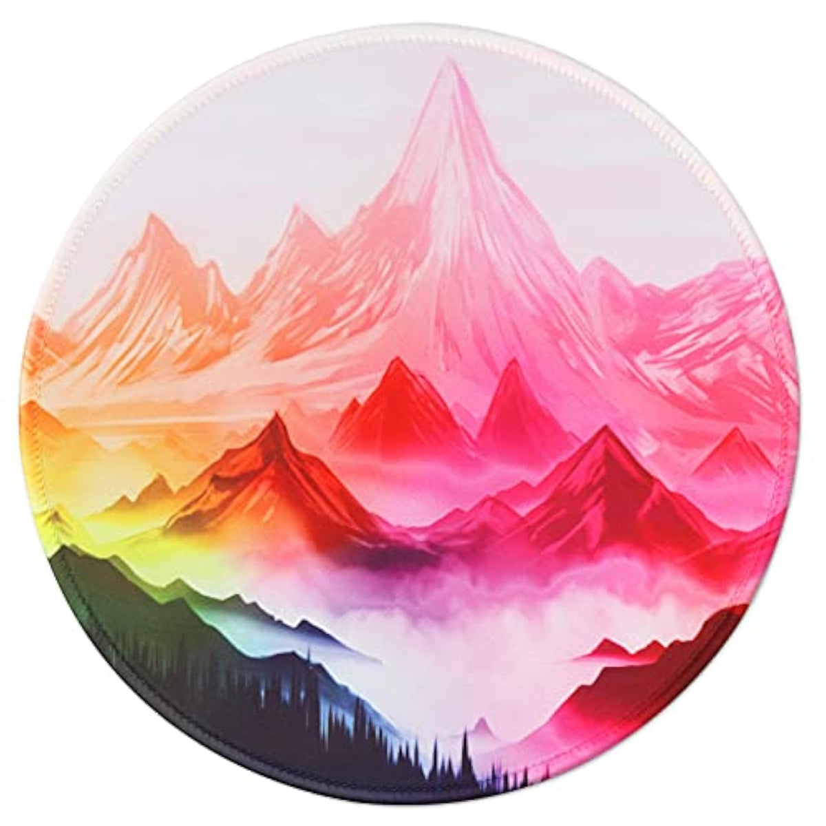 Round Mouse Pad With Hd Printing,Non-Slip Rubber Base Mousepad With Stitched Edge,Customized Premium-Textured Mouse Mat For Laptop-8.7X8.7In Shan009