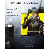 Vesa Certified Displayport 2.1 Cable, 16K Displayport Cable 2.1 Supports 80Gbp