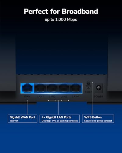 Wr3000E Ax3000 Gigabit Dual Band Wi-Fi 6 Mesh Router, Mu-Mimo, Ofdma, Wireguard, Openvpn, Wpa3, Mesh And App Supported, Wr3000E V2.0, Black