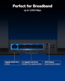 Wr3000E Ax3000 Gigabit Dual Band Wi-Fi 6 Mesh Router, Mu-Mimo, Ofdma, Wireguard, Openvpn, Wpa3, Mesh And App Supported, Wr3000E V2.0, Black
