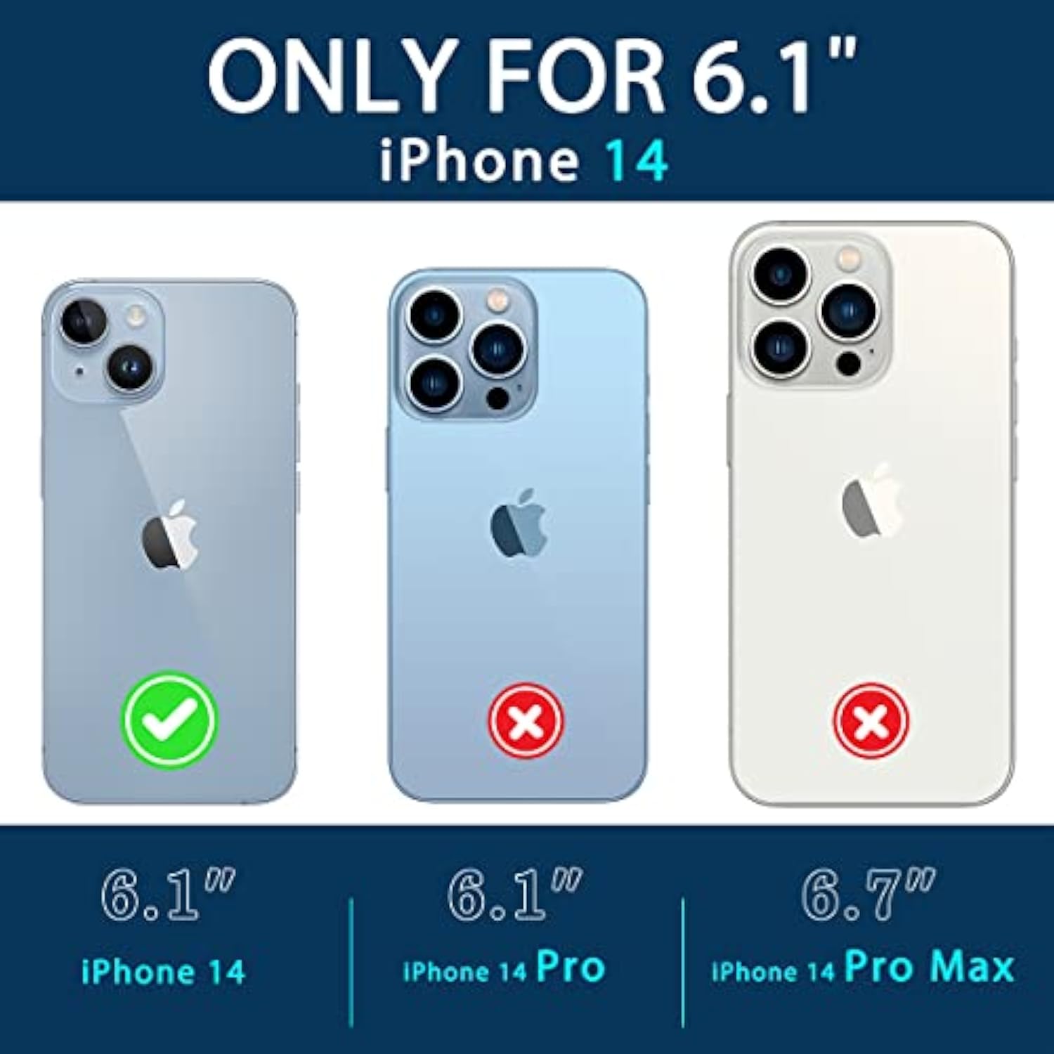 For Iphone 14 Case/Iphone 13 Wallet Case,Card Holder Slot Ultra Bling Slim Clear Flexible Tpu Soft Silicone Protective Phone Case Cover For Iphone 13/14 Light Blue