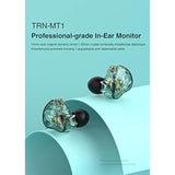 Trn Mt1 In-Ear Earphone Monitors, Hifi In-Ear Earphone Earbud With New 10Mm Co
