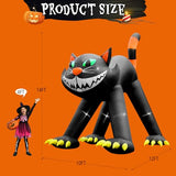 14FT Giant Halloween Inflatable Black Cat, Blow up Halloween Decoration Built-in 7 LED for Halloween Decoration Outdoor Indoor Home Party Supplies Halloween Lawn Decor