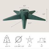 Christmas Tree Stand, Christmas Tree Base For Artificial Tree Up To 7 Ft Adjustable Holder Replacement Fits 0.75/0.87/1.25 Inch Xmas Tree Pole Green Decorations