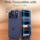 [3+3 Pack for iPhone 17 Pro Screen Protector, Anti-Blue Light, [Eye Protection] 9H+ Tempered Glass with Camera Lens Protector