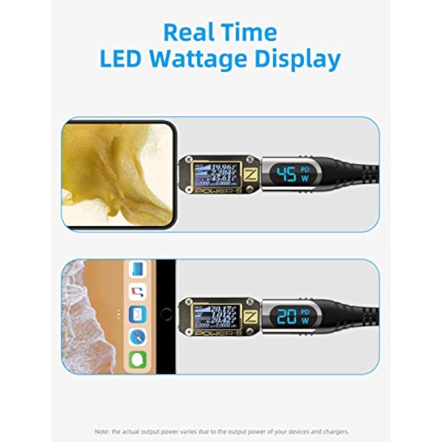 Usb C To Usb C Cable, 100W Usb C Charger Cable With Led Display, Type C Fast Charging Cable Compatible With Iphone 16/15 Pro Max, Macbook Pro, Ipad Pro, Galaxy S24 Ultra, Pixel, 3.3Ft