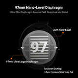 i5 Open-Back Planar Magnetic Headphones with 97mm Ultra-Large Diaphragm, CNC Metal & Walnut Wood, Audiophile Wired Studio Headphones for Multi-Source