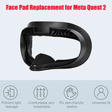 Face Cushion Pad Compatible With Quest 2 Accessories (Upgraded Version), Comes 2 Fitness Facial Interface Foam Replacement, And Lens Protector, Air-Circulation Design