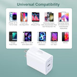 [2-Pack] For Samsung Fast Charging Block Usb C Power Adapter Android Block Brick 20W Type C Wall Plug Compatible Galaxy A36 A17 5G A26 A16 A56 Z Flip 7 S25 Fe Ultra A35 A15 S24,Iphone 16 Wal Lcharger