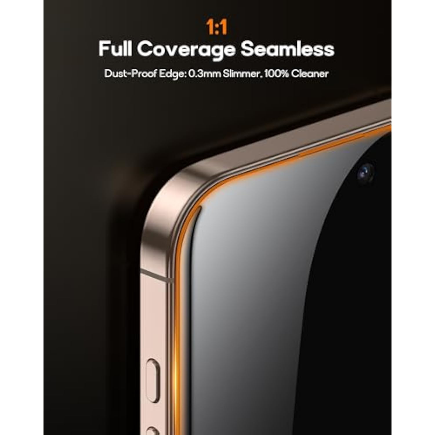 3 Pack For Iphone 15 Pro Max Privacy Screen Protector Tempered Glass:9H+ Durable, Auto Positioning, Bubble Free, High Definition, Easy Installation