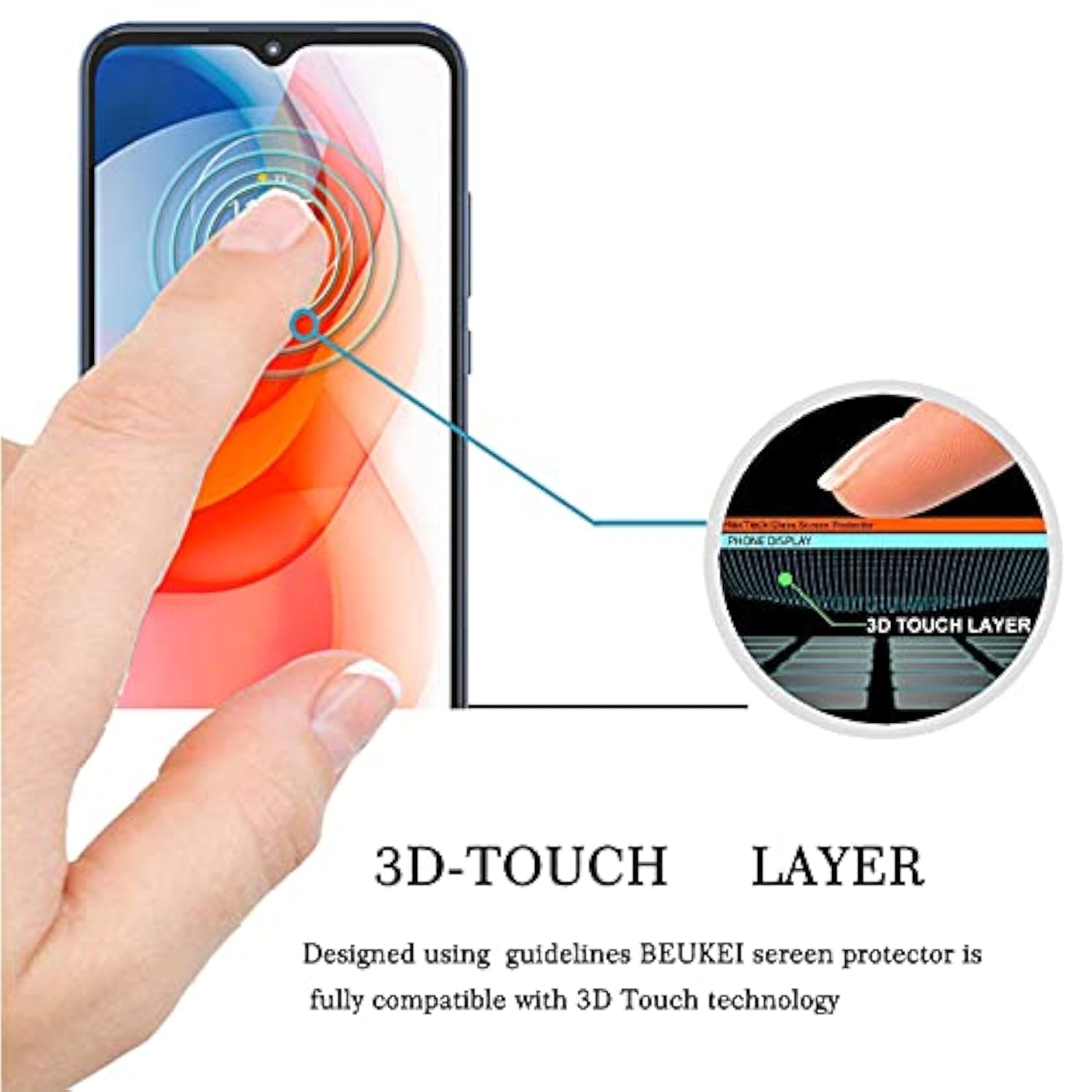 (3 Pack) Compatible For Motorola Moto G Play (2021) Screen Protector Tempered Glass, Touch Sensitive,Case Friendly, 9H Hardness