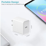 Usb C Charger Block,Fast Charging Wall Charger Usb C Power Adapter,Type C Brick Cube For Phone 16/16Pro/16Promax/16Plus/15/14/13/12/11/Ipad/Android Phone[2 Pack] (White)