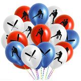 50Pcs Baseball Party Latex Balloons And Foil Balloons - Sports Game/Gr