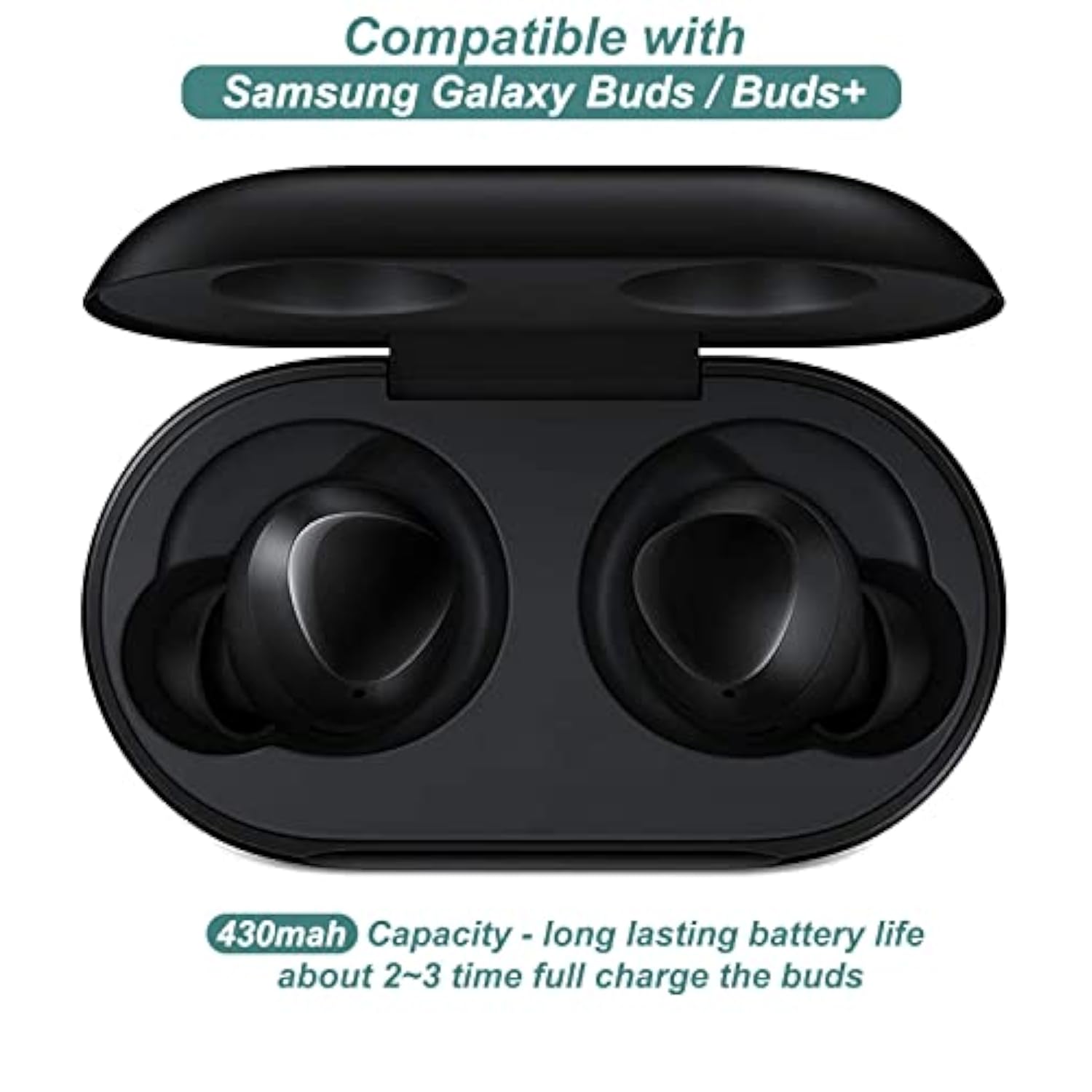 Charging Case For Galaxy Buds/Galaxy Buds+ (Sm-R170/R175), Replacement Charger Case Cradle Dock For Samsung Earbuds (Black)