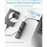 7-Port Usb 3.0 Hub With Usb C Power Port, Usb Hub 3.0 Multi Usb Port Hub, Port