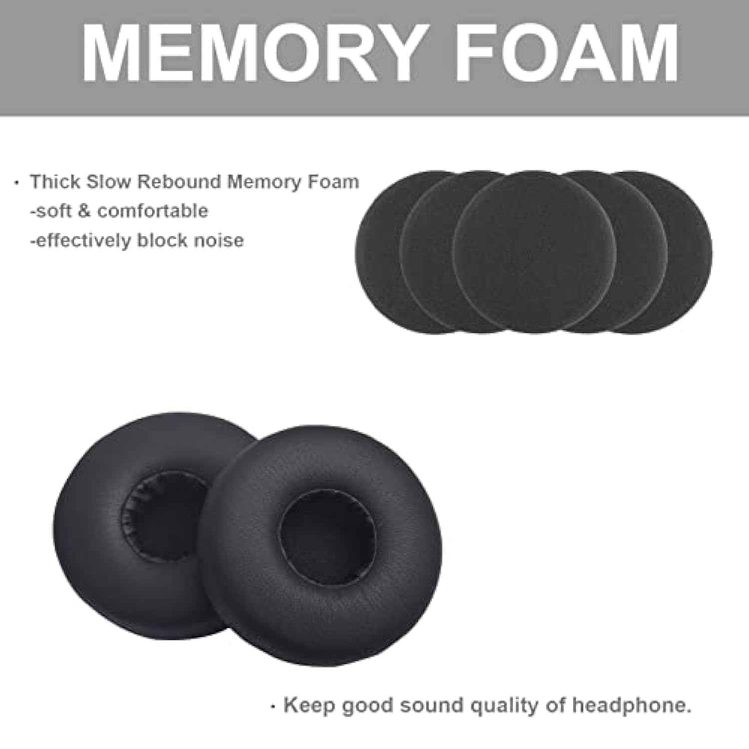 N60Nc Replacement Ear Pads Compatible With Akg N60Nc N60 Wired Headphones, Noise Isolation Memory Foam And Soft Protein Leather Headset Ear Covers