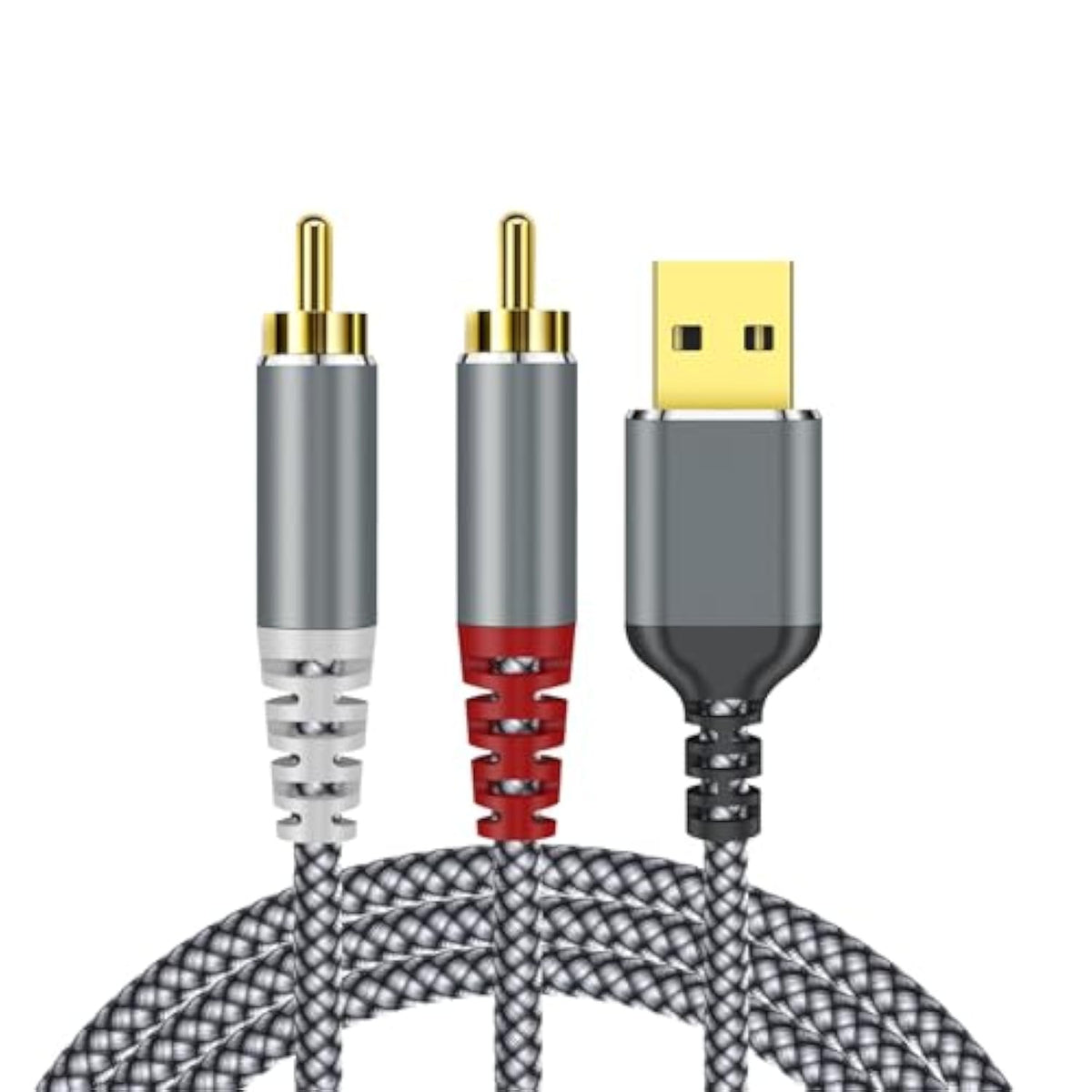 Compatible With Usb To Rca Audio Cable, 4Ft Usb To 2Rca Male Stereo Y Splitter Adapter For Usb A Laptop, Linux, Windows, Desktops, Ps4 And Amplifiers, Home Theater, Speaker