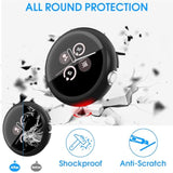 18 Pack Case For Google Pixel Watch 3/2/1 41Mm With Tempered Glass Screen Protector, Shockproof Hard Pc Bumper Protective Cover Compatible With Pixel Watch 3/2/1 41Mm