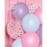 Pink, Purple, Blue, Clear, Pastel Latex Balloons - 24 Pk, 12" | Girls Sleepover Birthday Decorations, Kids Slumber Party Decor, Rainbow Bachelorette Supplies, Cute Party Favor