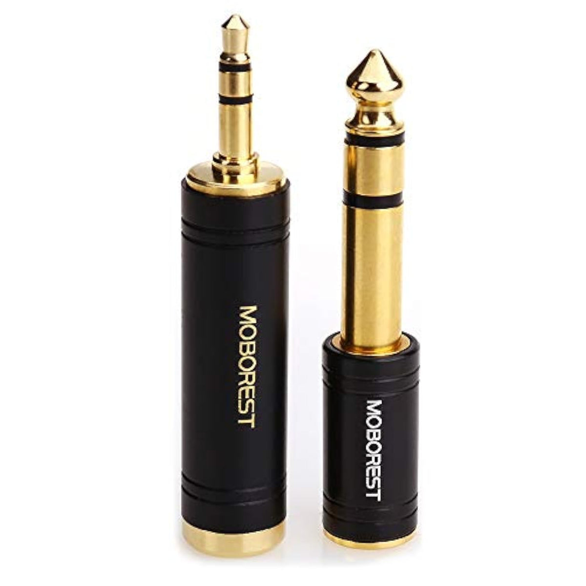 3.5Mm M To 6.35Mm F Stereo Pure Copper Adapter, 1/8 Inch Plug Male To 1/4 Inch Jack Female Adapter, Can Be Used Conversion Headphone Adapte, Amp Adapte, Black Fashion 2-Pack